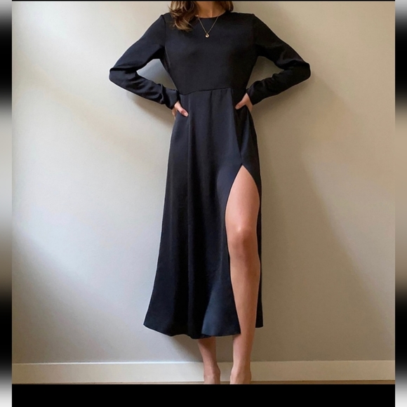 Brown Satin Wilfred Dress - Picture 5 of 5